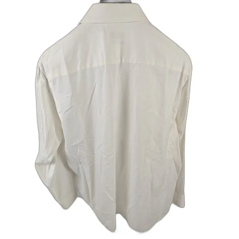 Men's Calvin Klein Slim Fit Stretch Dress Shirt White Size 17.5 34/35